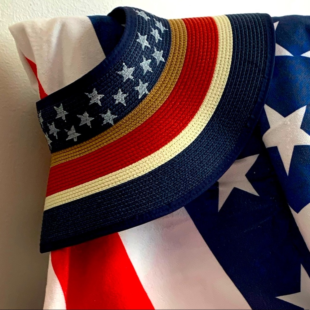 American Flag Sun Visor